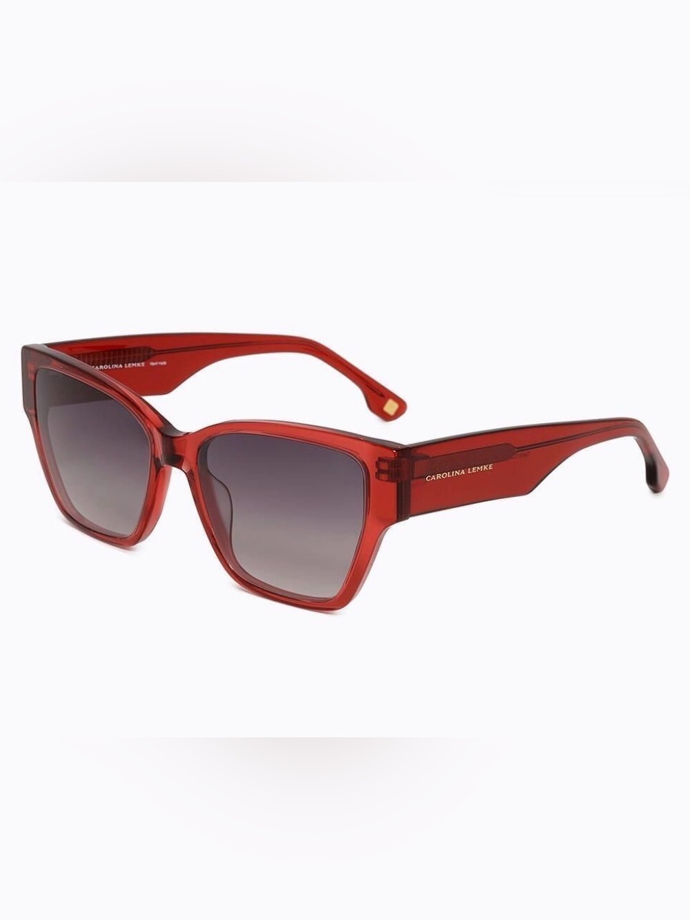 Carolina Lemke Clarity Burgundy Oversized Square Sunglasses CL9382-03 NWT